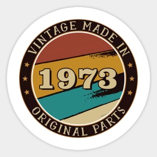 Vintage Made In 1973 Original Parts Sticker